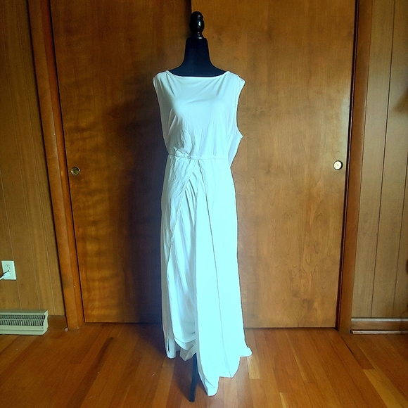 NWT Koh Koh White Dressy Sleeveless Flowy Modest Jumpsuit Romper Playsuit 3X - Picture 3 of 13